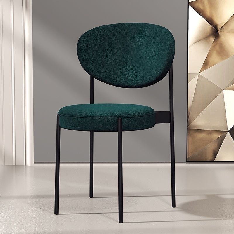 Glam Style Dining Chair Open Back Restaurant Armless Side Chair
