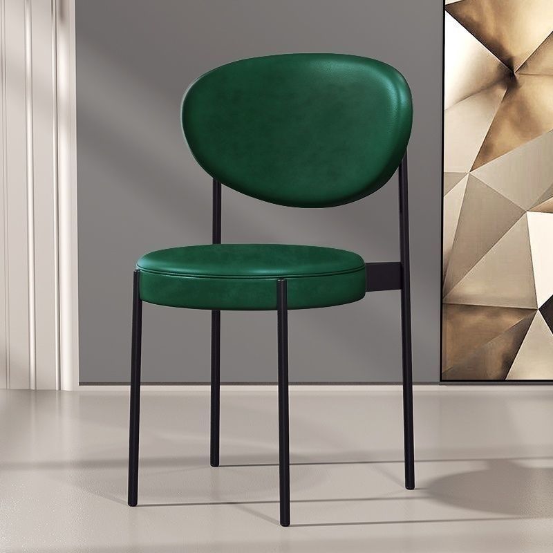 Glam Style Dining Chair Open Back Restaurant Armless Side Chair