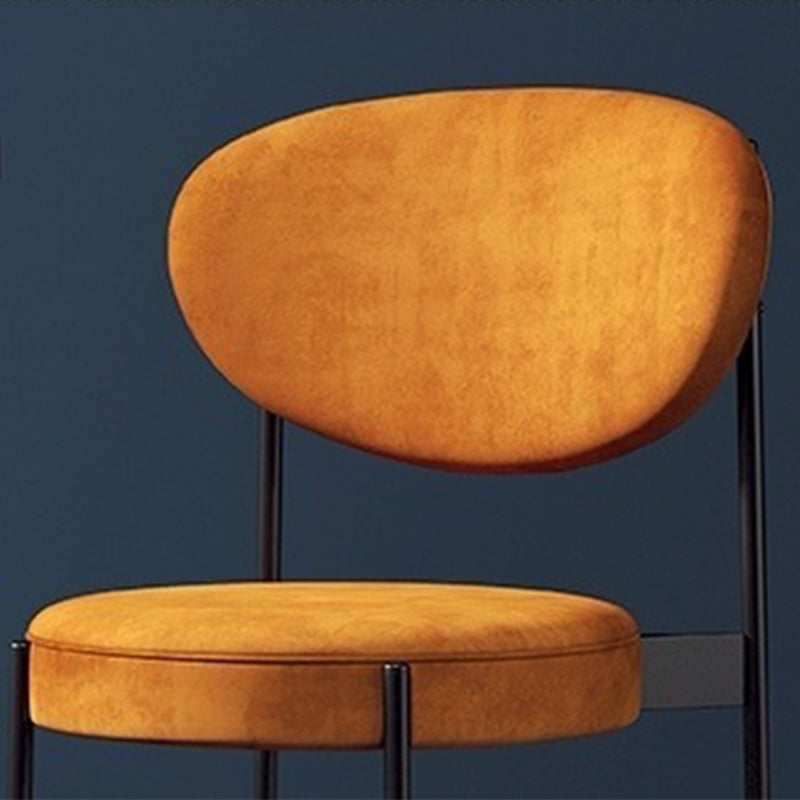 Glam Style Dining Chair Open Back Restaurant Armless Side Chair