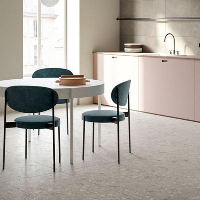 Glam Style Dining Chair Open Back Restaurant Armless Side Chair