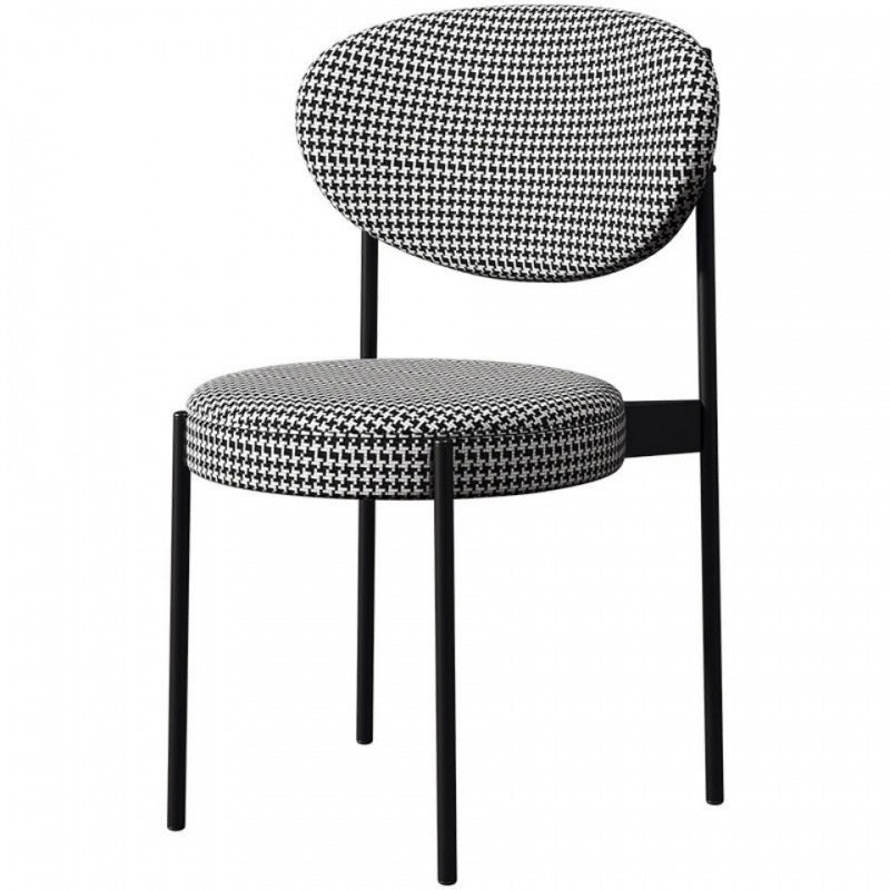 Glam Style Dining Chair Open Back Restaurant Armless Side Chair