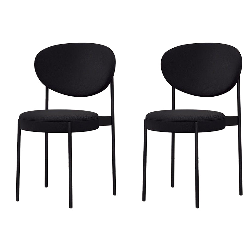 Glam Style Dining Chair Open Back Restaurant Armless Side Chair