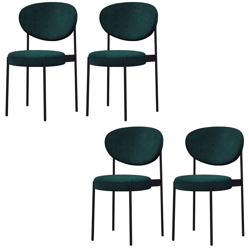 Glam Style Dining Chair Open Back Restaurant Armless Side Chair