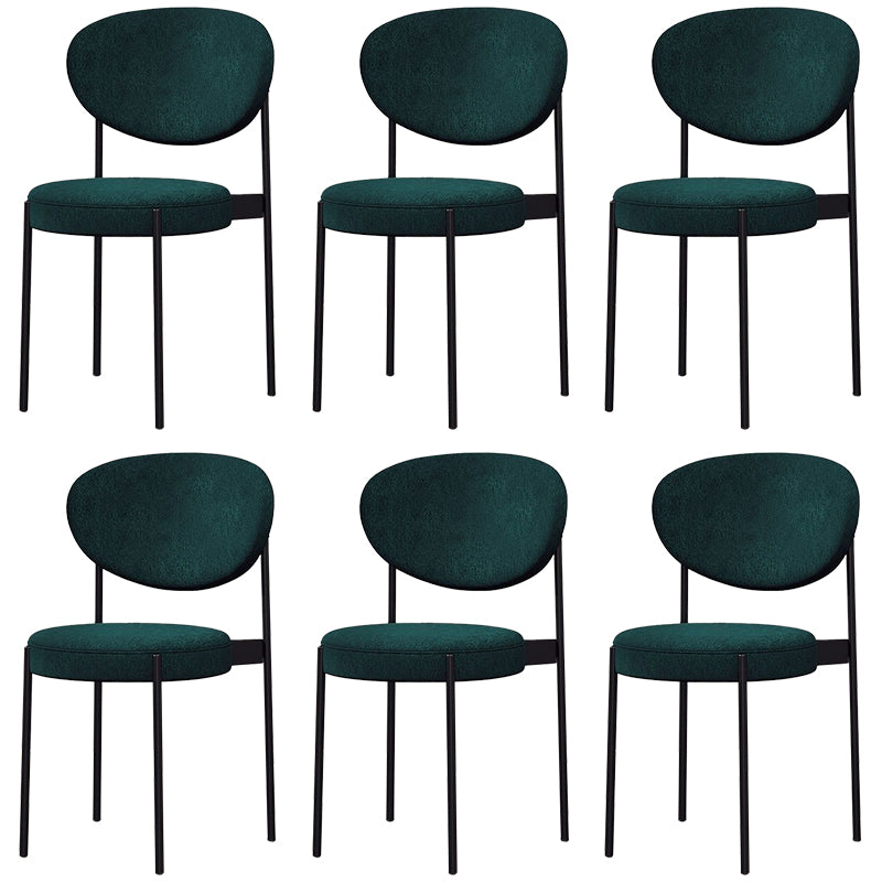 Glam Style Dining Chair Open Back Restaurant Armless Side Chair