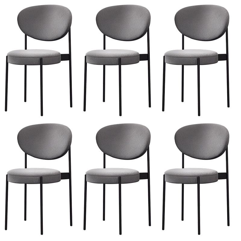 Glam Style Dining Chair Open Back Restaurant Armless Side Chair