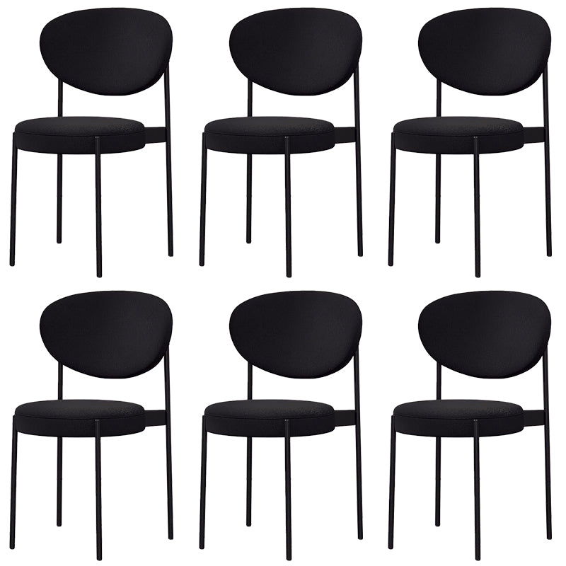 Glam Style Dining Chair Open Back Restaurant Armless Side Chair
