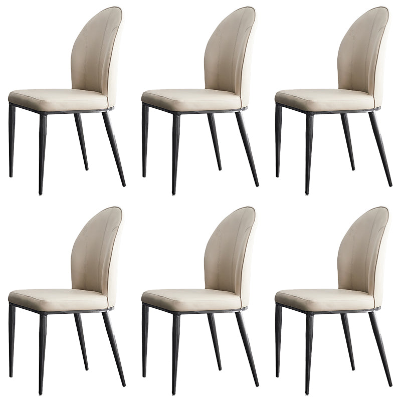 Industrial Side Chair Solid Back Metal Dining Room Chair for Dining Room