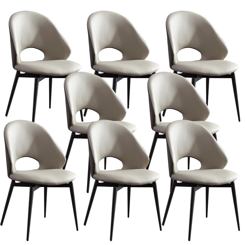 Home Armless Dining Chairs Dining Room Open Back Dining Side Chair