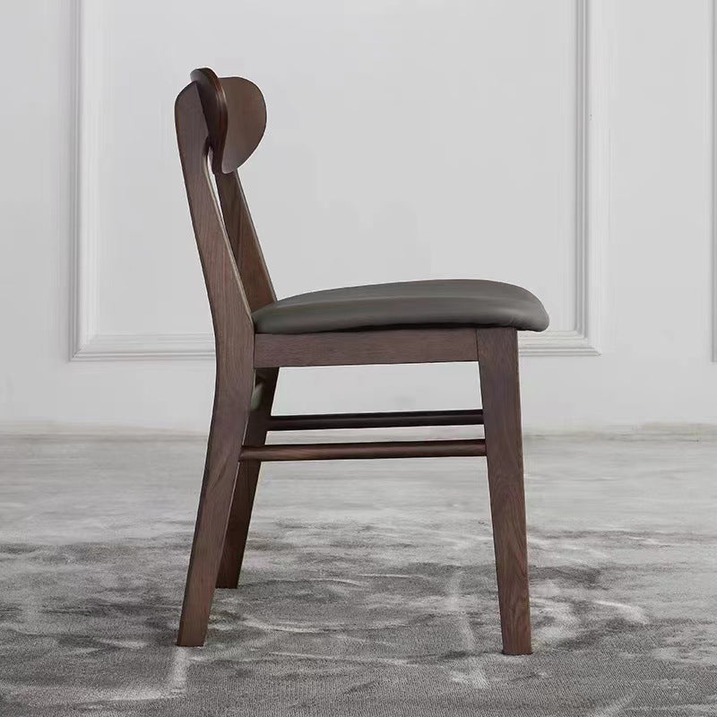 Solid Wood Side Chair Open Back Contemporary Kitchen Dining Chair