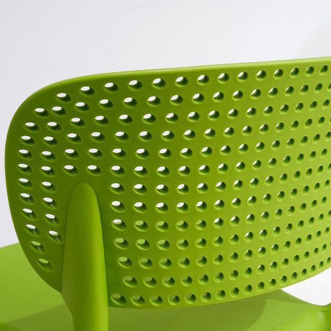 Open Back Dining Side Chair Stacking Plastic Dining Armless Chair