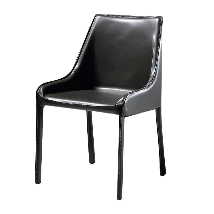 Industrial Kitchen Dining Side Chair Parsons Chair in Black Finish