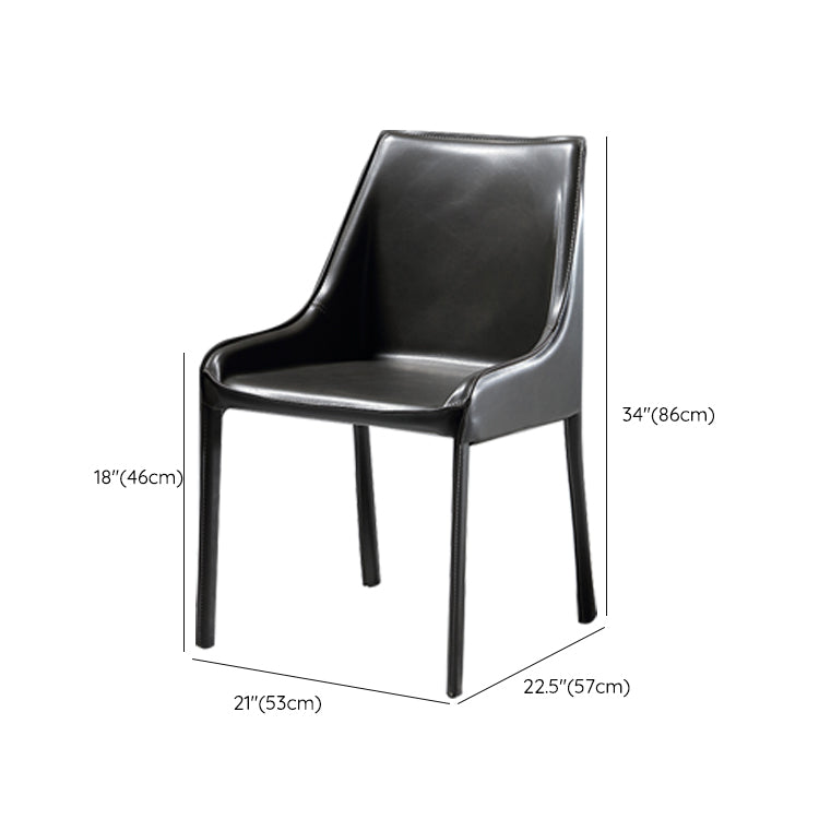 Industrial Kitchen Dining Side Chair Parsons Chair in Black Finish