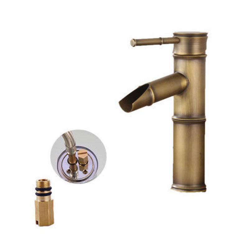 Circular Farmhouse Vessel Faucet Brass Lever Handle Bathroom Faucet