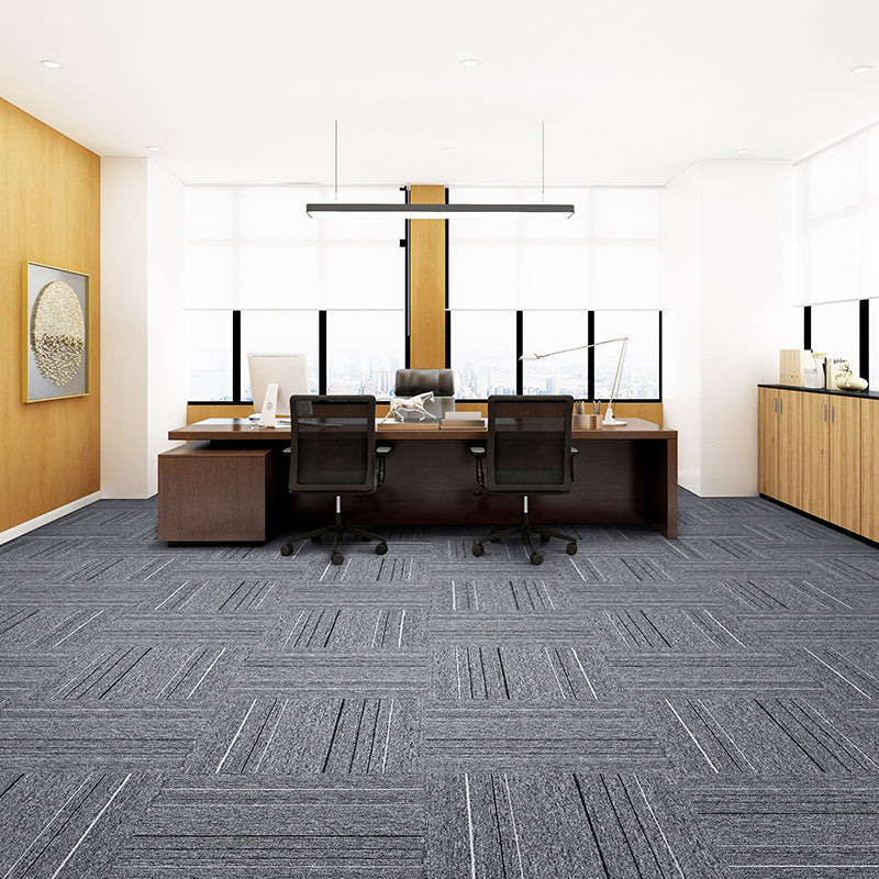 Carpet Tile Fade Resistant Non-Skid Solid Color Loose Lay Carpet Tile Bedroom