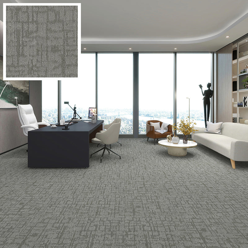 Carpet Tile Fade Resistant Non-Skid Solid Color Loose Lay Carpet Tile Bedroom