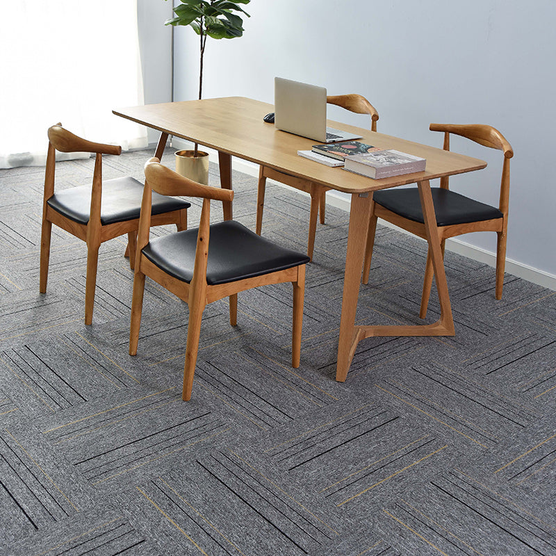 Carpet Tile Fade Resistant Non-Skid Solid Color Loose Lay Carpet Tile Bedroom