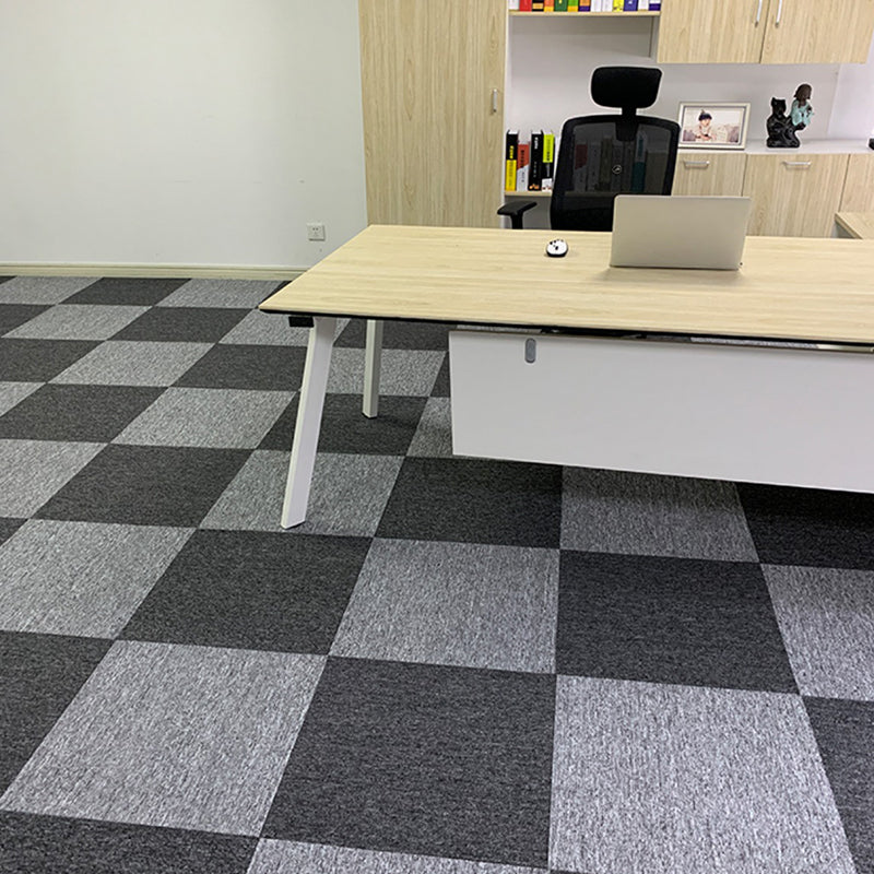 Carpet Tile Fade Resistant Non-Skid Solid Color Loose Lay Carpet Tile Bedroom