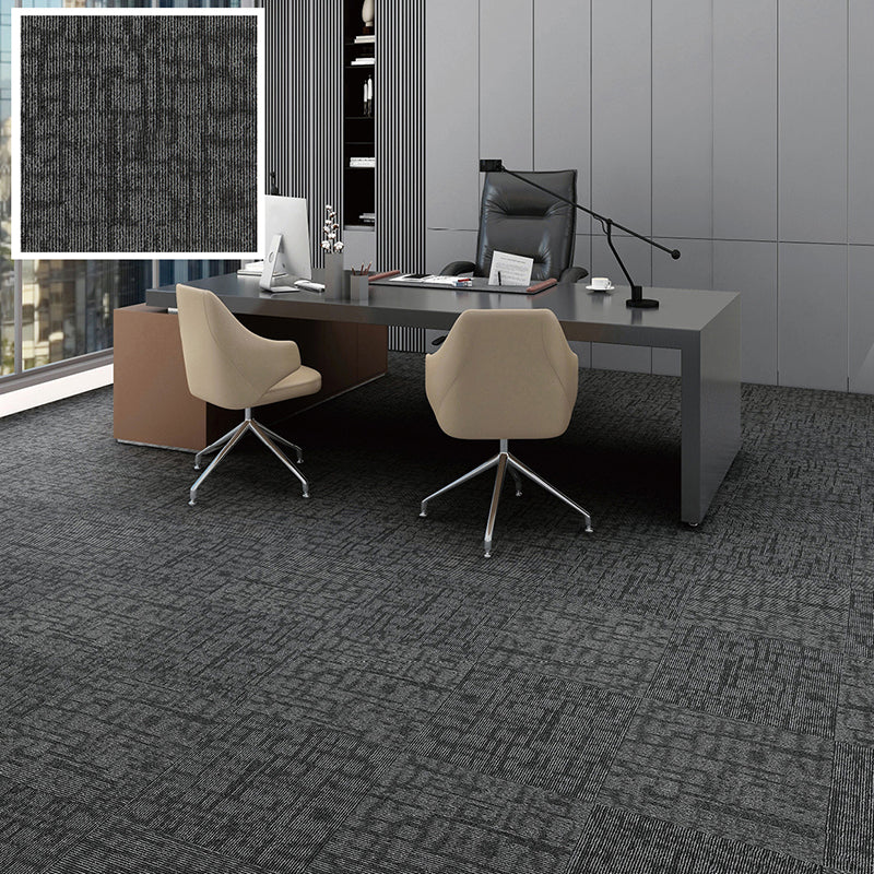 Carpet Tile Fade Resistant Non-Skid Solid Color Loose Lay Carpet Tile Bedroom