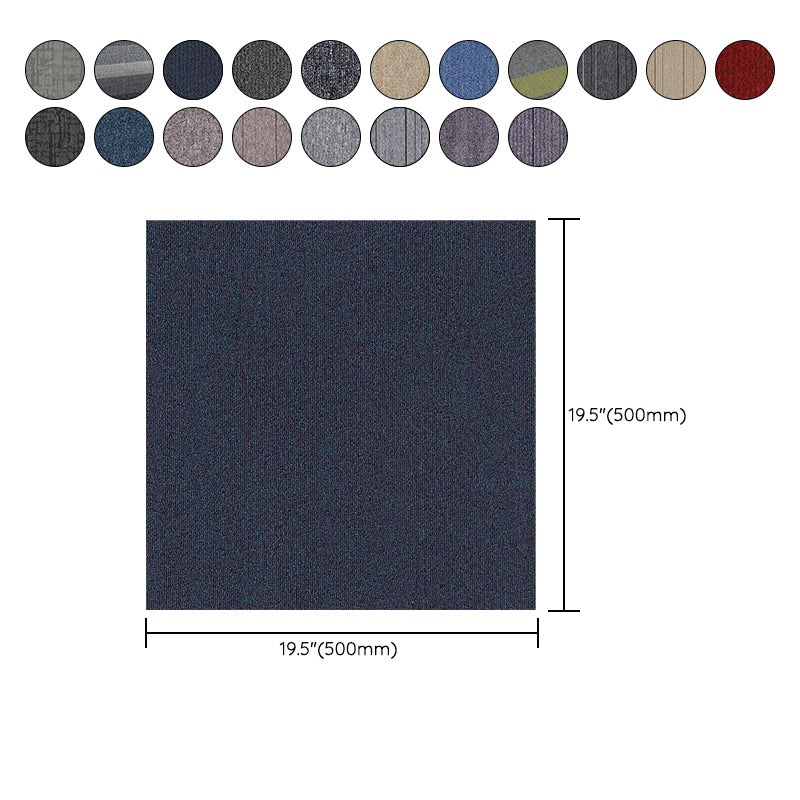 Carpet Tile Fade Resistant Non-Skid Solid Color Loose Lay Carpet Tile Bedroom