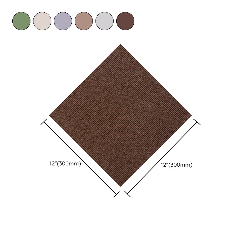 Carpet Tile Fade Resistant Solid Color Self-Stick Carpet Tiles Living Room