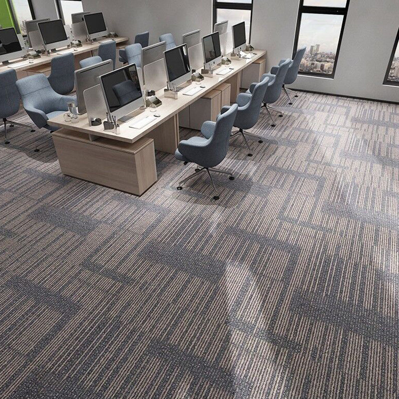 Carpet Tile Non-Skid Fade Resistant Geometry Loose Lay Carpet Tiles Bedroom
