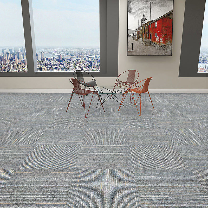 Carpet Tile Non-Skid Fade Resistant Geometry Self Peel and Stick Carpet Tiles Living Room