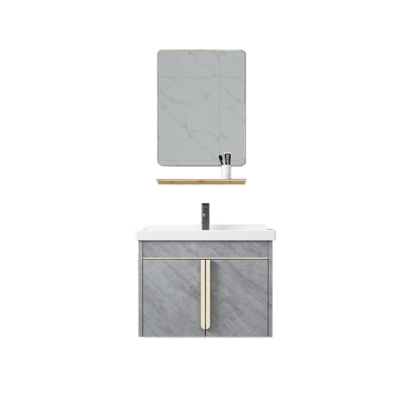 Contemporary Sink Vanity Mirror Cabinet Wall Mount Vanity Cabinet with Storage Shelving