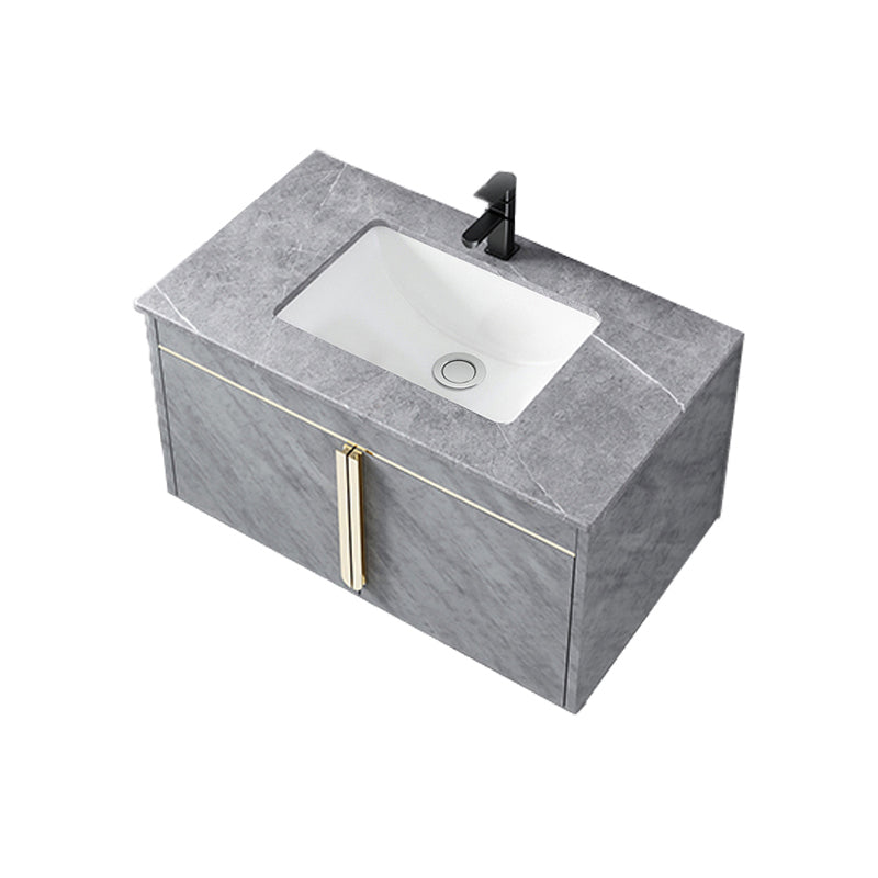 Contemporary Sink Vanity Mirror Cabinet Wall Mount Vanity Cabinet with Storage Shelving