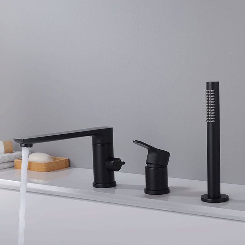 Deck Mounted Copper Roman Tub Faucet Low Arc Roman Freestanding Faucet