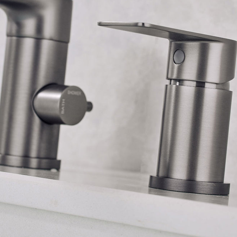 Deck Mounted Copper Roman Tub Faucet Low Arc Roman Freestanding Faucet