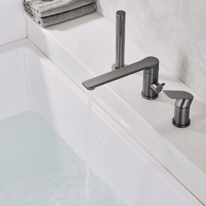 Deck Mounted Copper Roman Tub Faucet Low Arc Roman Freestanding Faucet