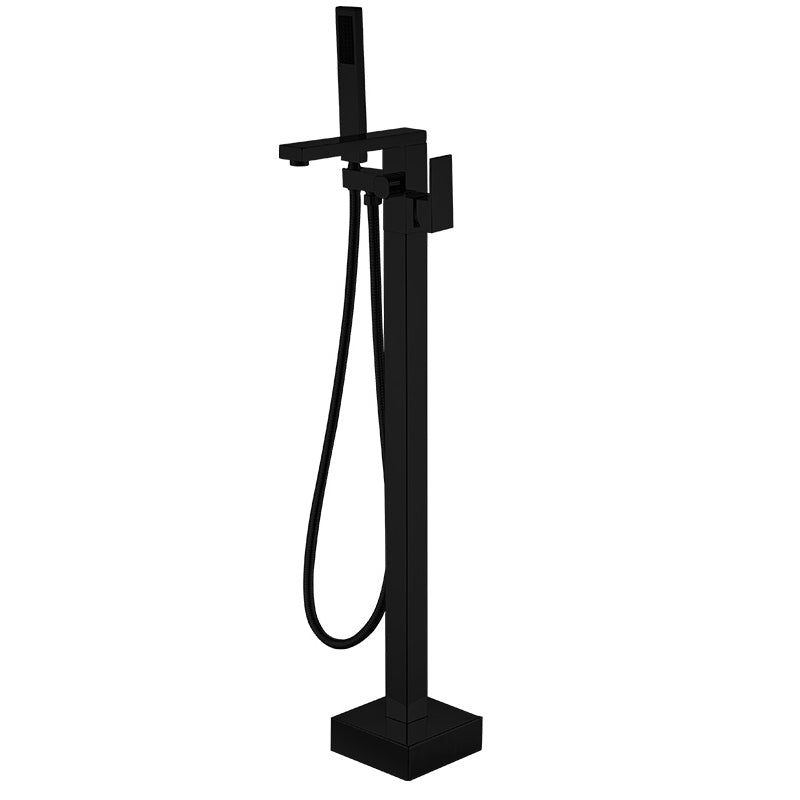 Floor Mounted Metal Freestanding Tub Filler Swivel High Arc Freestanding Faucet