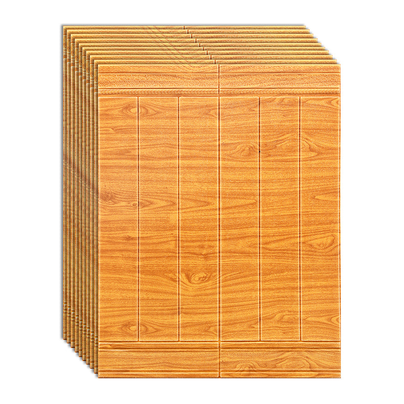 Industrial Wall Plank 3D Wood Grain Bathroom Living Room Wall Panels Set of 10