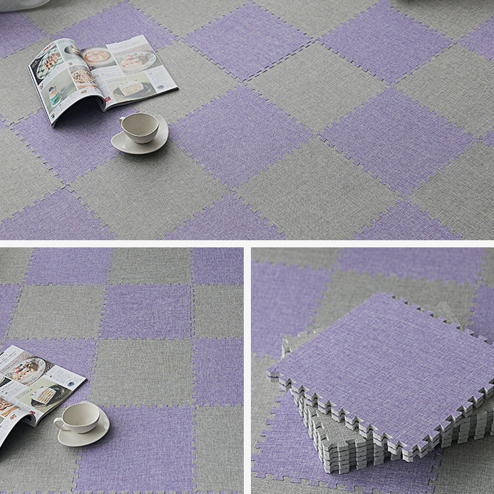 Carpet Tile Fade Resistant Non-Skid Solid Color Interlocking Carpet Tile Living Room
