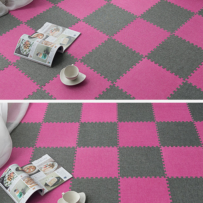 Carpet Tile Fade Resistant Non-Skid Solid Color Interlocking Carpet Tile Living Room