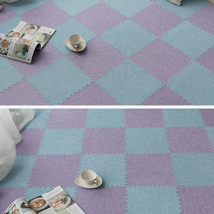 Carpet Tile Fade Resistant Non-Skid Solid Color Interlocking Carpet Tile Living Room