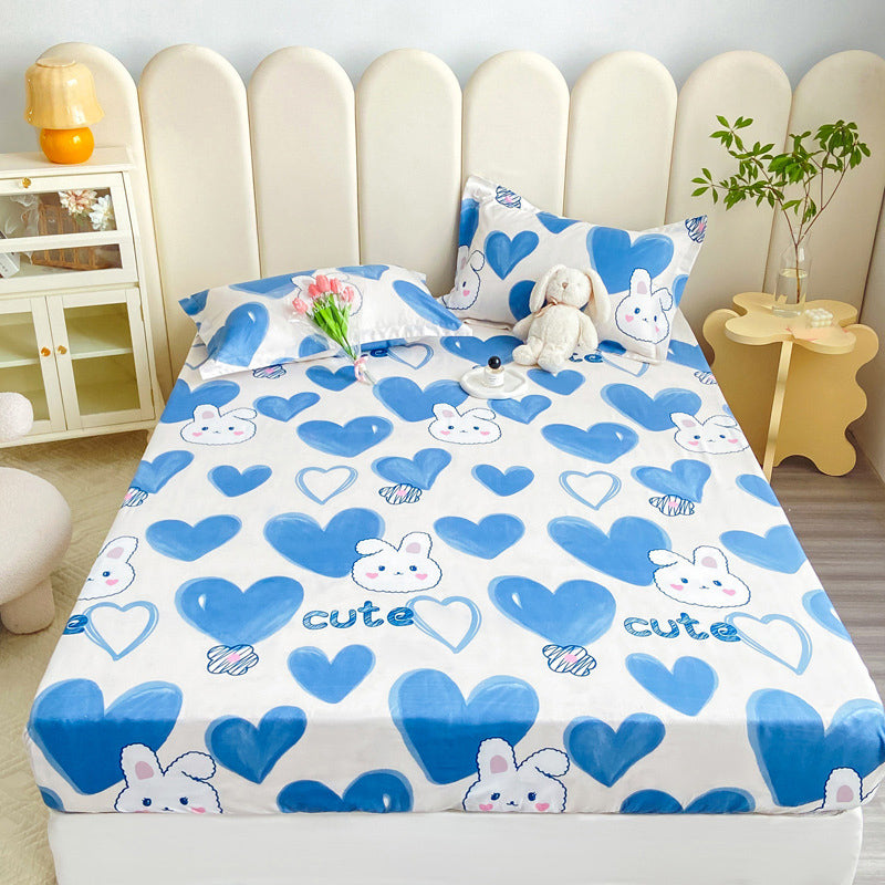 Twill Cotton Bed Sheet Set Breathable Sheet 1 Piece Fitted Sheet