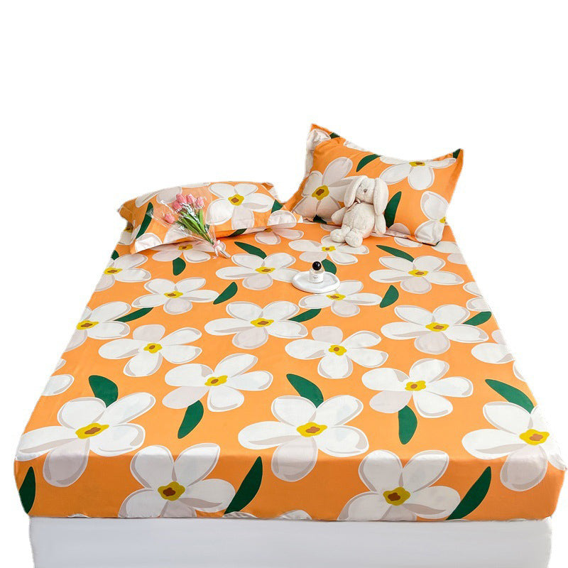 Twill Cotton Bed Sheet Set Breathable Sheet 1 Piece Fitted Sheet