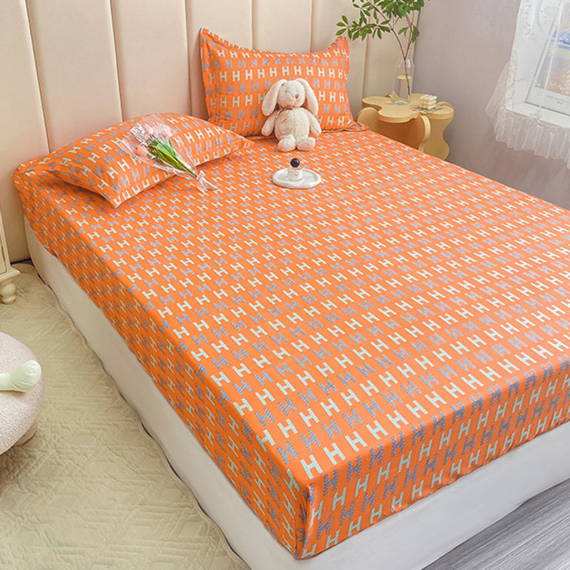 Twill Cotton Bed Sheet Set Breathable Sheet 1 Piece Fitted Sheet