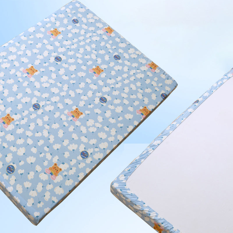 1-Piece Fitted Sheet Cotton Twill Fade Resistant Printing Soft Fitted Sheet