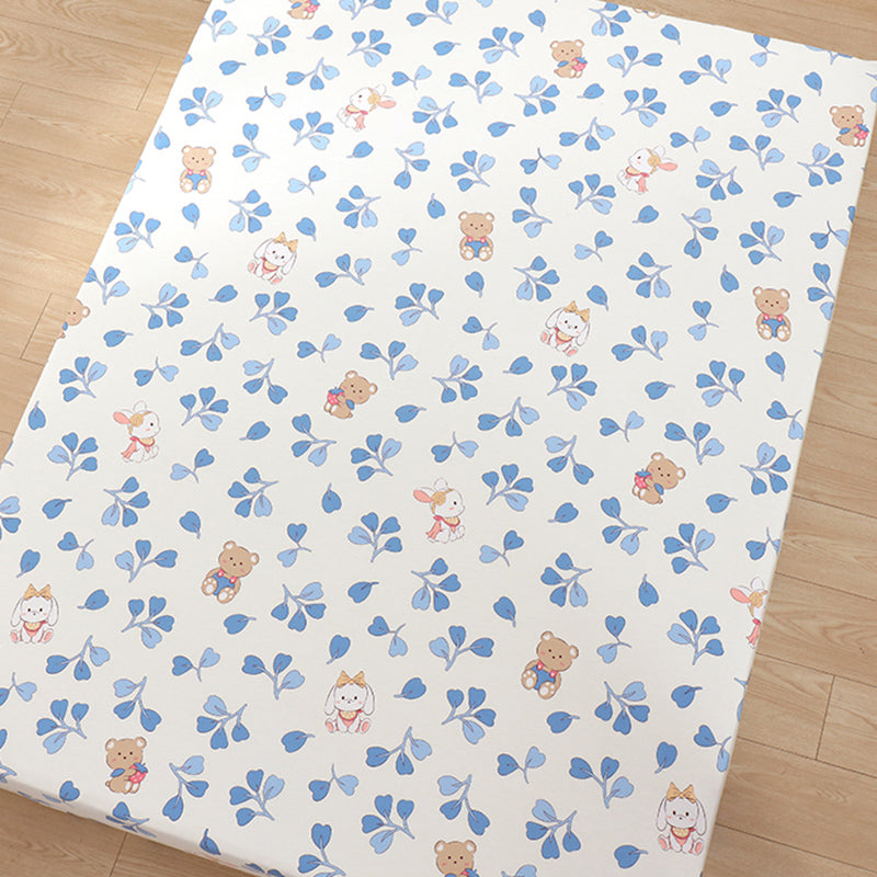 1-Piece Fitted Sheet Cotton Twill Fade Resistant Printing Soft Fitted Sheet