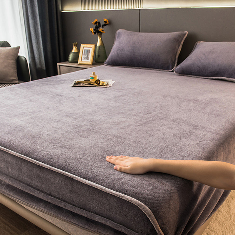 Non-Pilling Fitted Sheet Printing Breathable Flannel Fade Resistant Sheet Set