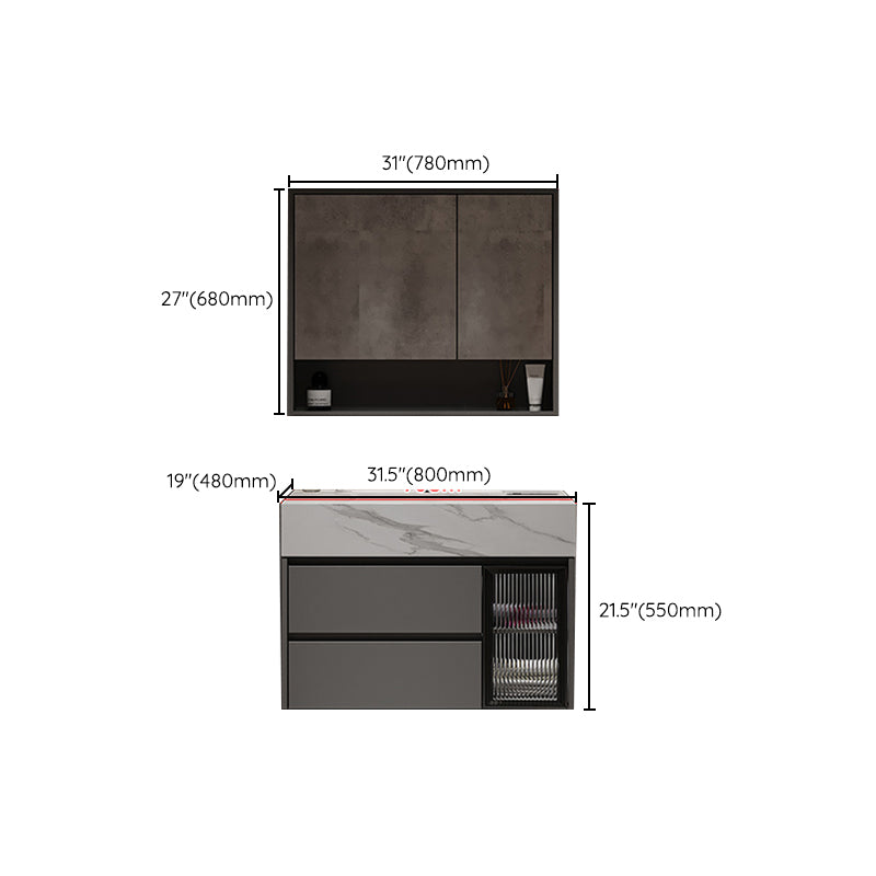 Modern Wall-Mounted Vanity Mirror Cabinet Sink Bathroom Vanity Cabinet