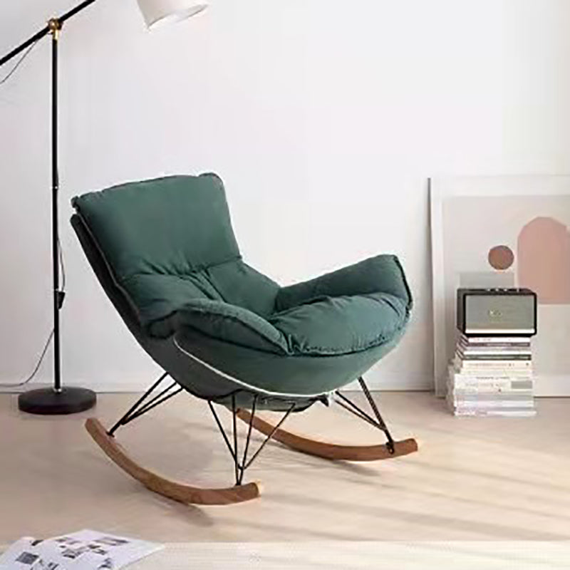 Contemporary Rocking Chair Faux Leather Glider Chair for Living Room