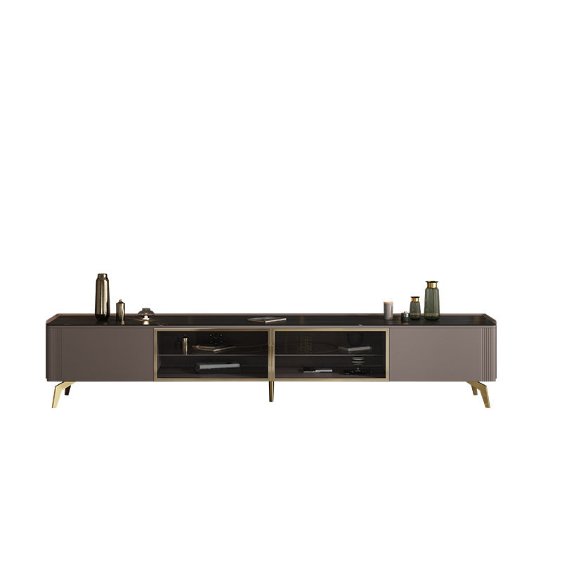 Glam Media Console TV Stand Stone TV Media Console for Living Room