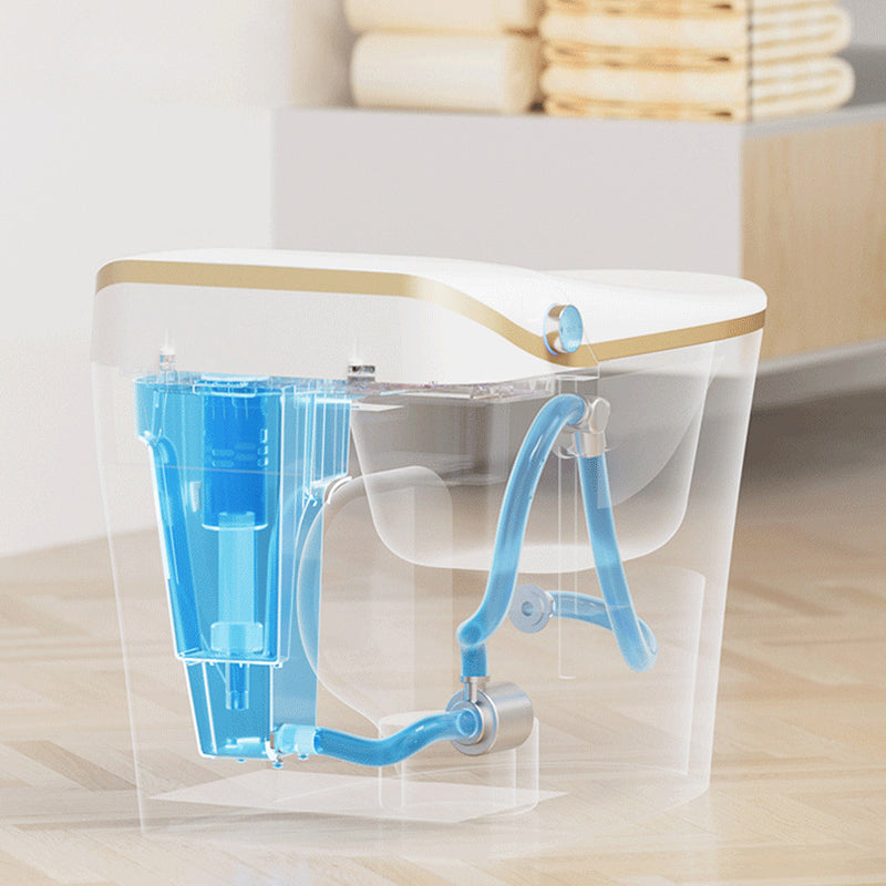 Modern Indoor Siphon Jet Toilet Bowl Floor Mounted All-In-One Toilet