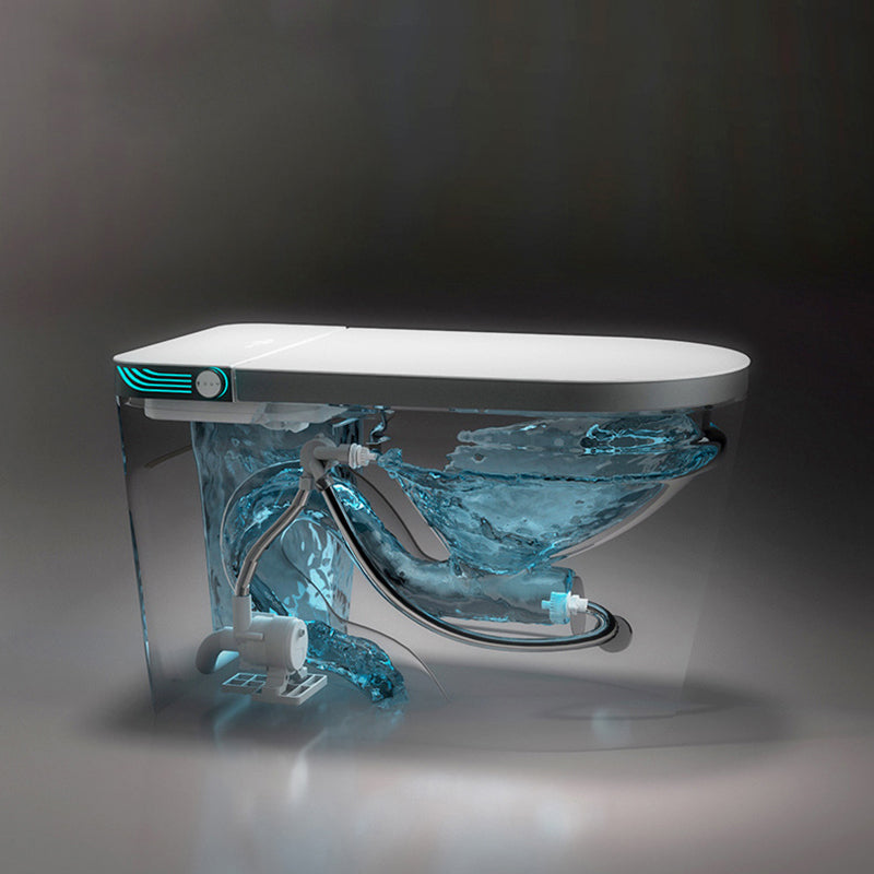 Modern Floor Mounted Toilet Bowl ABS Siphon Jet All-In-One Toilet