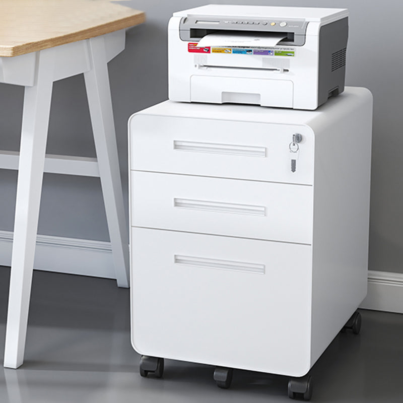 Contemporary Steel File Cabinet File Pedestal Filing Cabinet with Lock and Storage