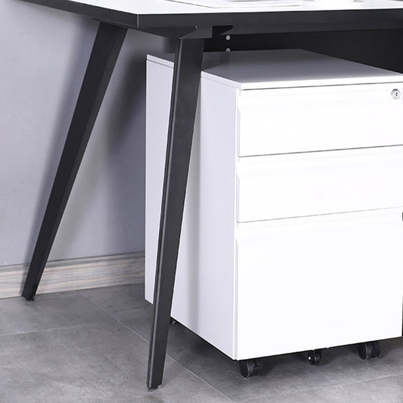 Contemporary Steel File Cabinet File Pedestal Filing Cabinet with Lock and Storage