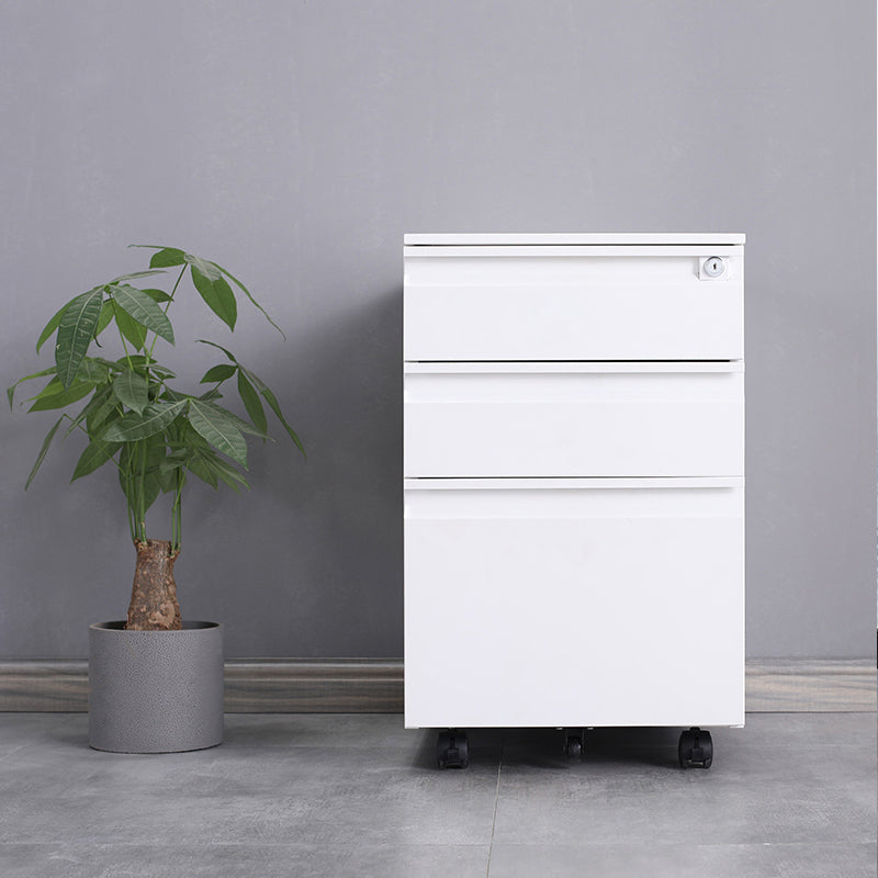 Contemporary Steel File Cabinet File Pedestal Filing Cabinet with Lock and Storage